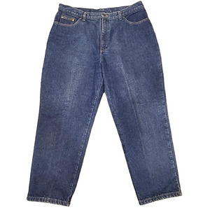 L.L. BEAN Double L Relaxed Fit High‎ Rise Flannel Lined Jeans Women's Size 18P